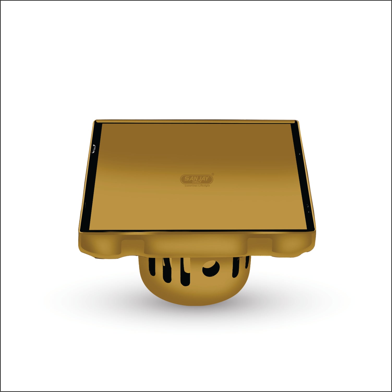 Square Marble Drainer Pure Gold