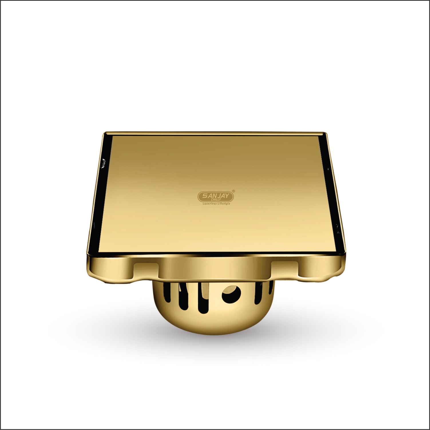 Square Marble Drainer French Gold