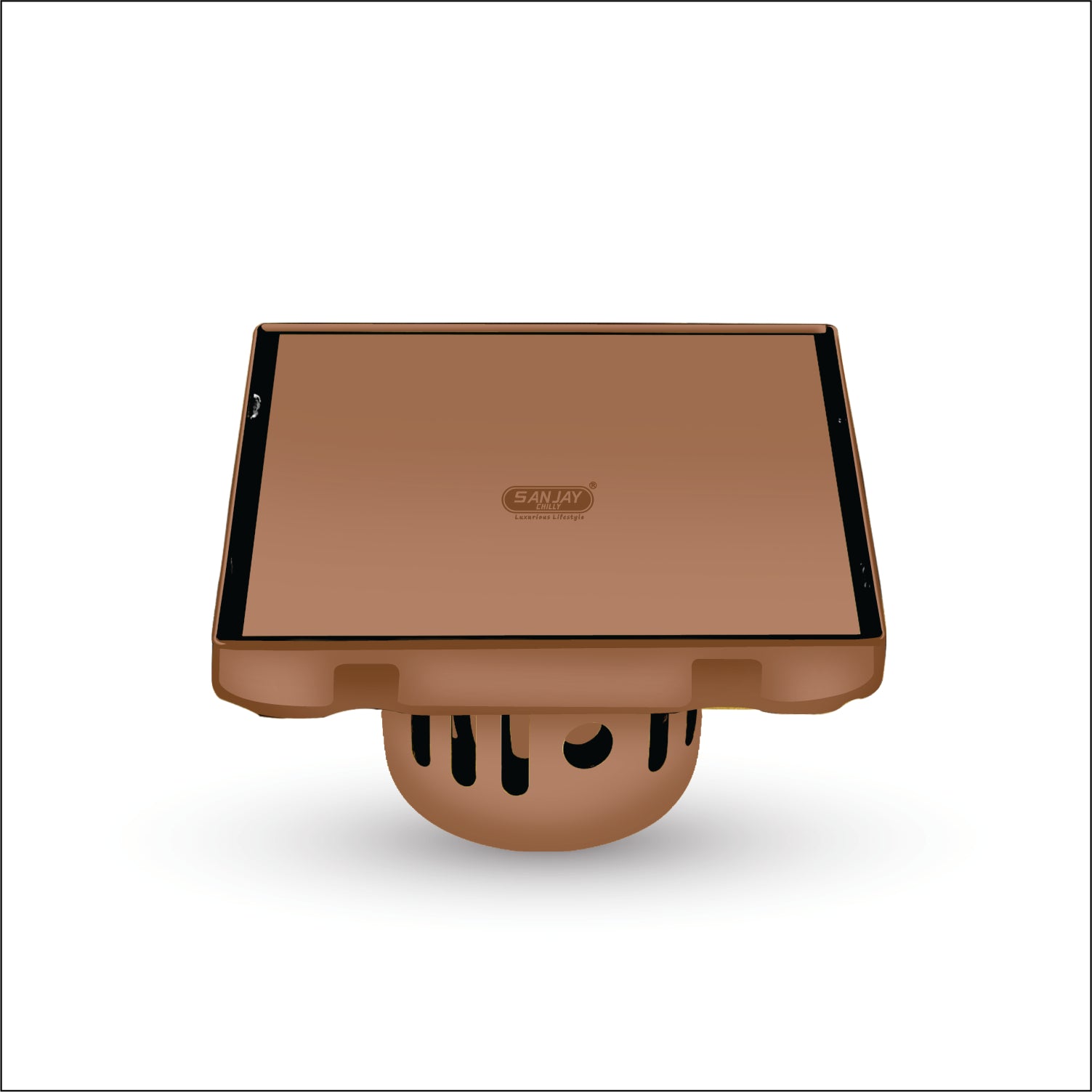 Square Marble Drainer Rose Gold