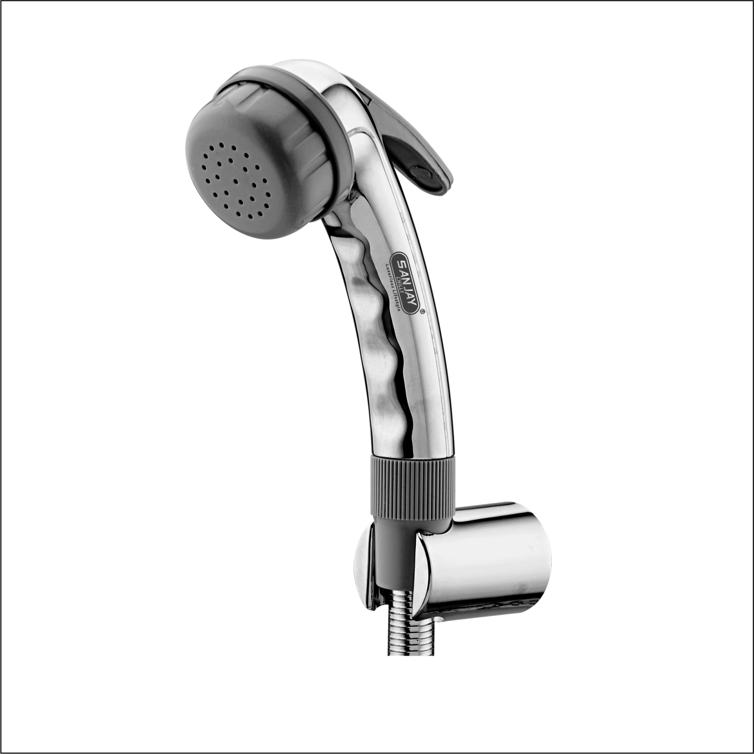 Health Faucet Hangu ABS Body Chrome Plated With Brass Fittings Grey PVC Hose 1mtr