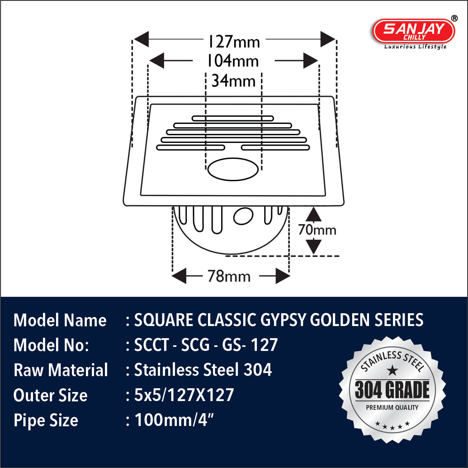 Square Classic Gypsy Golden Series
