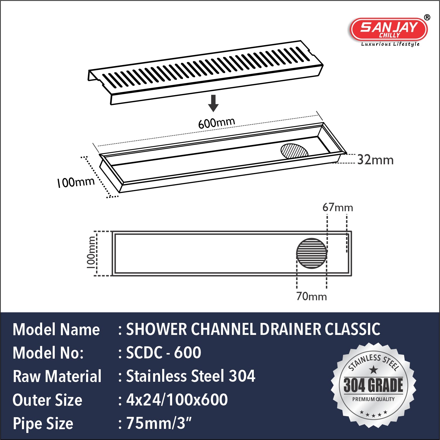Shower Channel Classic
