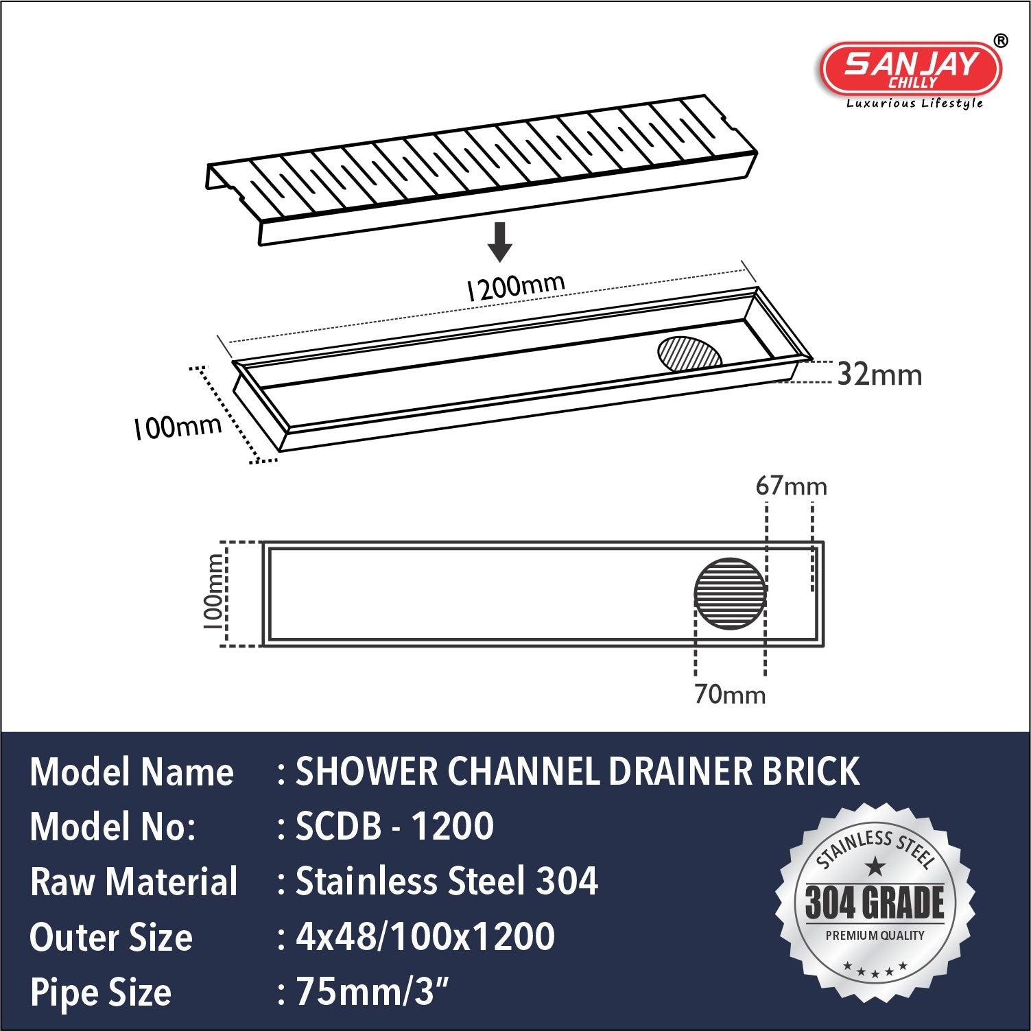 Shower Channel Brick