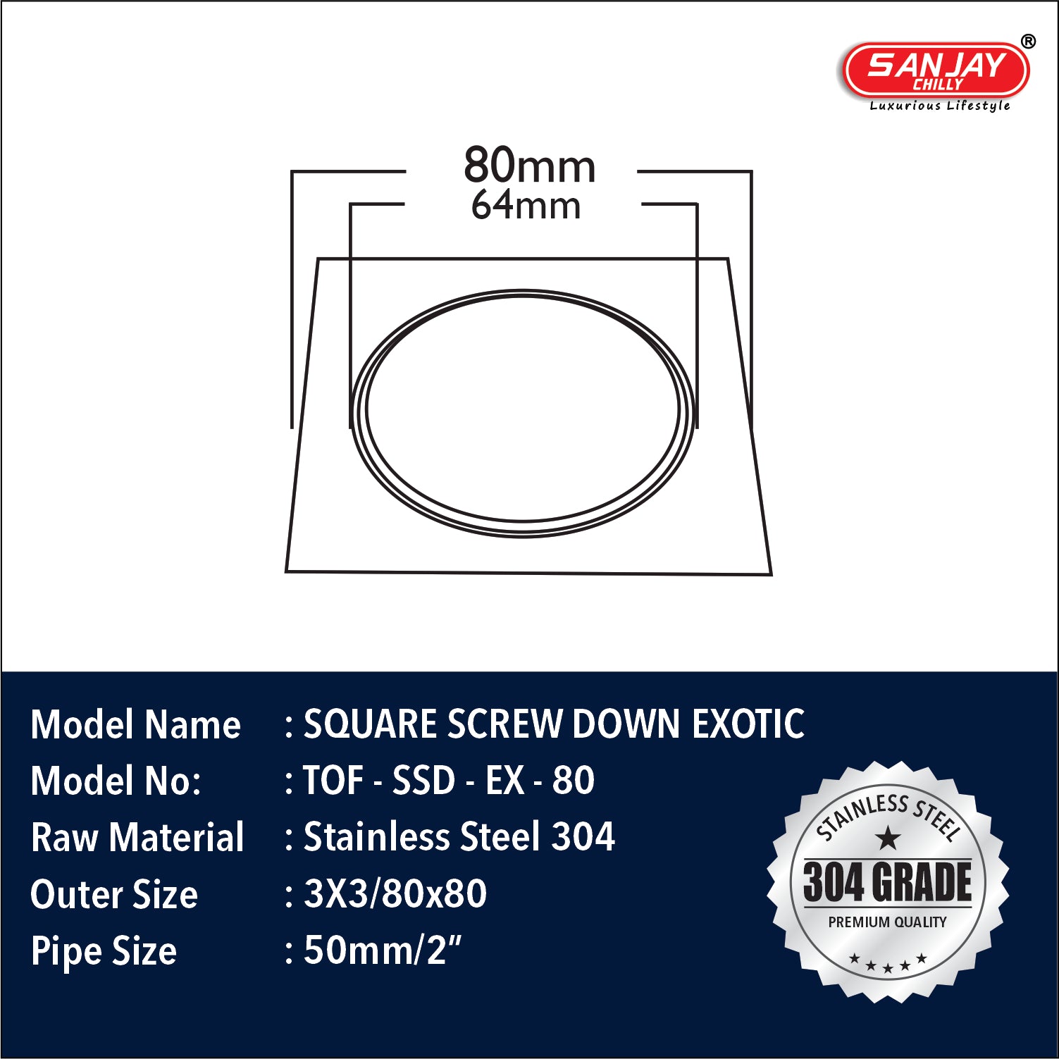 Square Screw Down Exotic