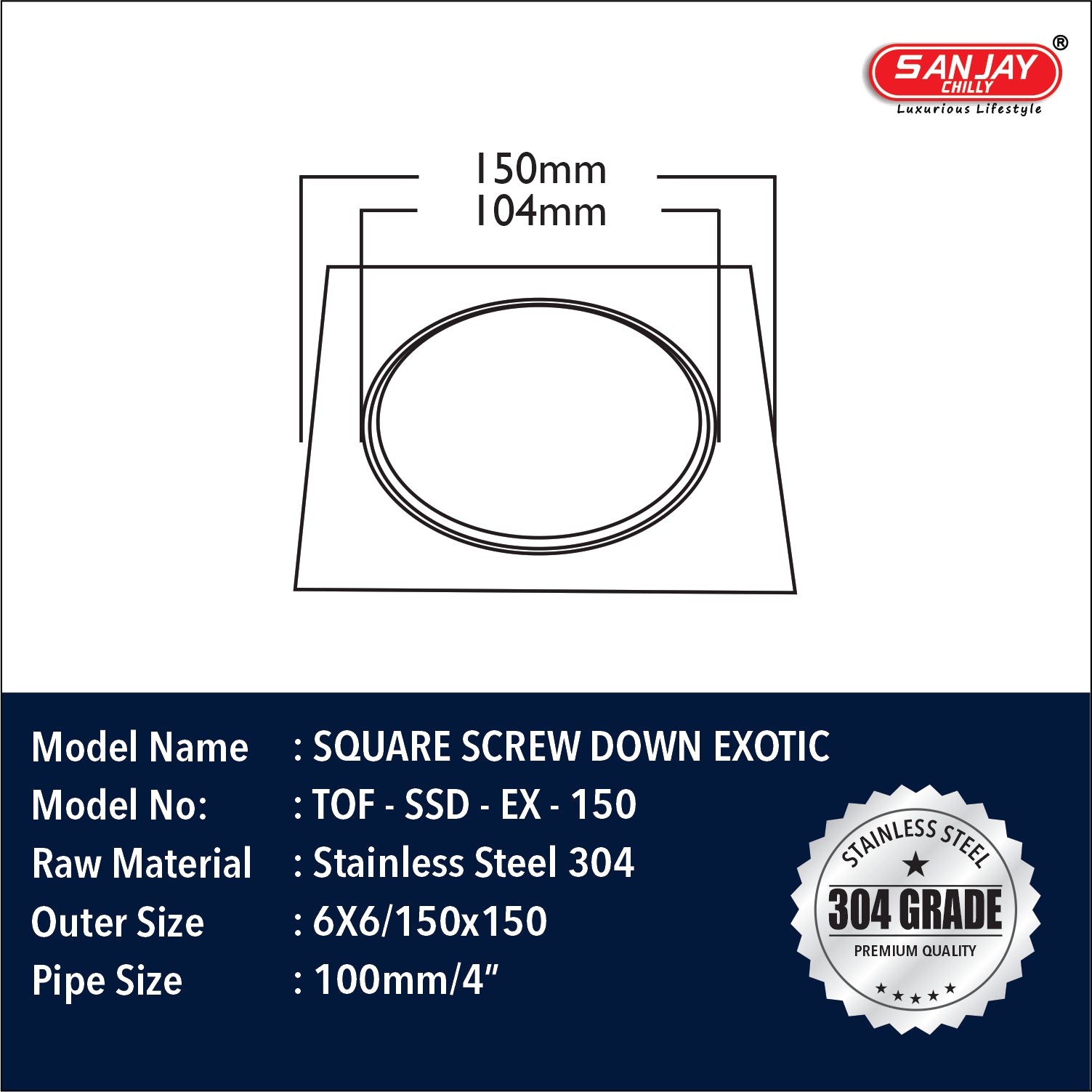 Square Screw Down Exotic