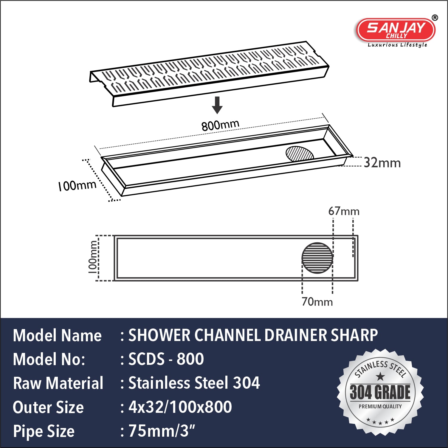 Shower Channel Sharp
