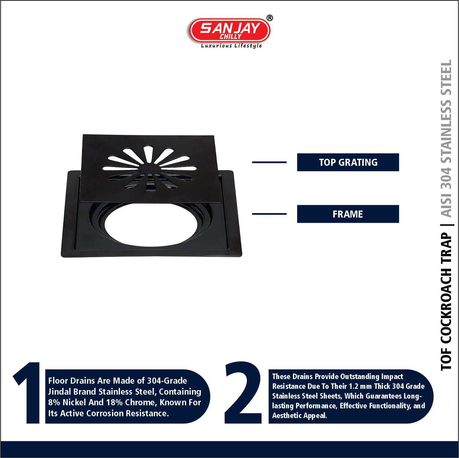 TOF Square Ezee Ultra Black