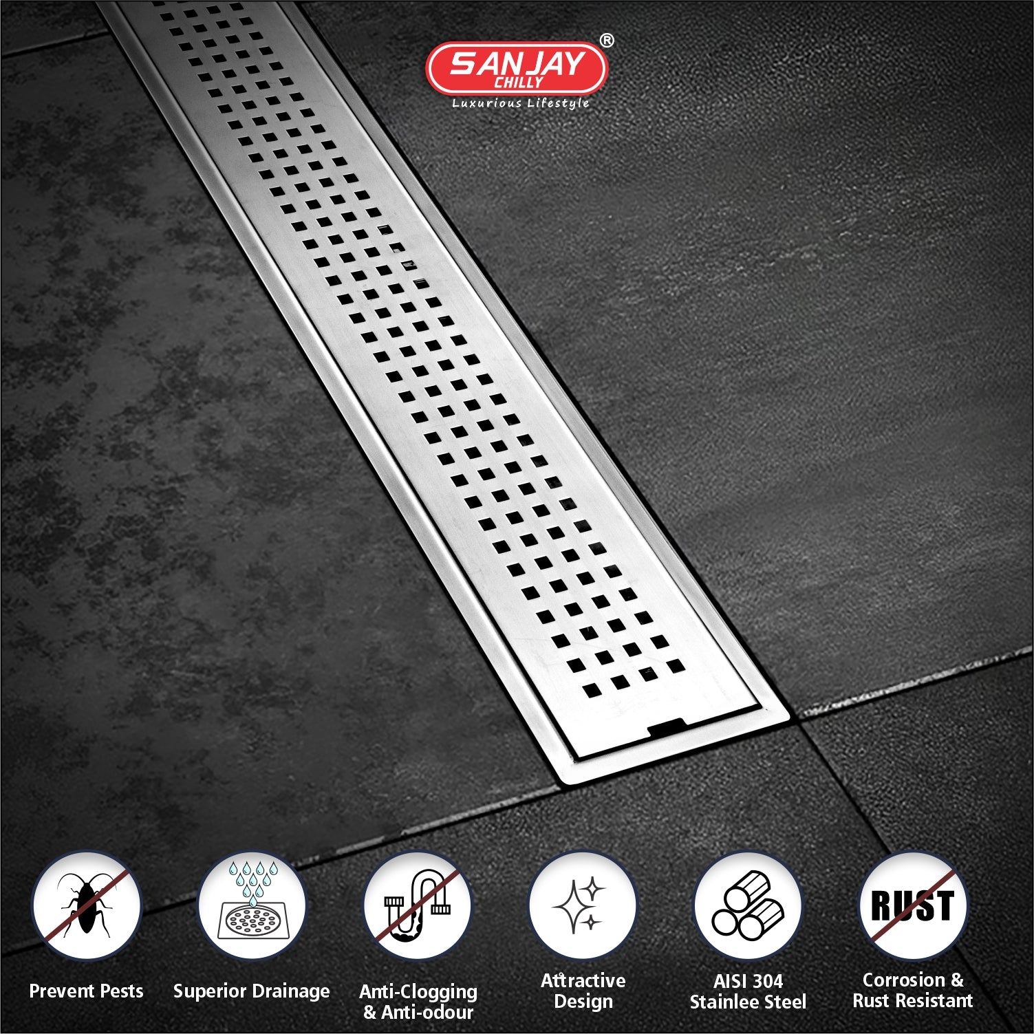 Shower Channel Square
