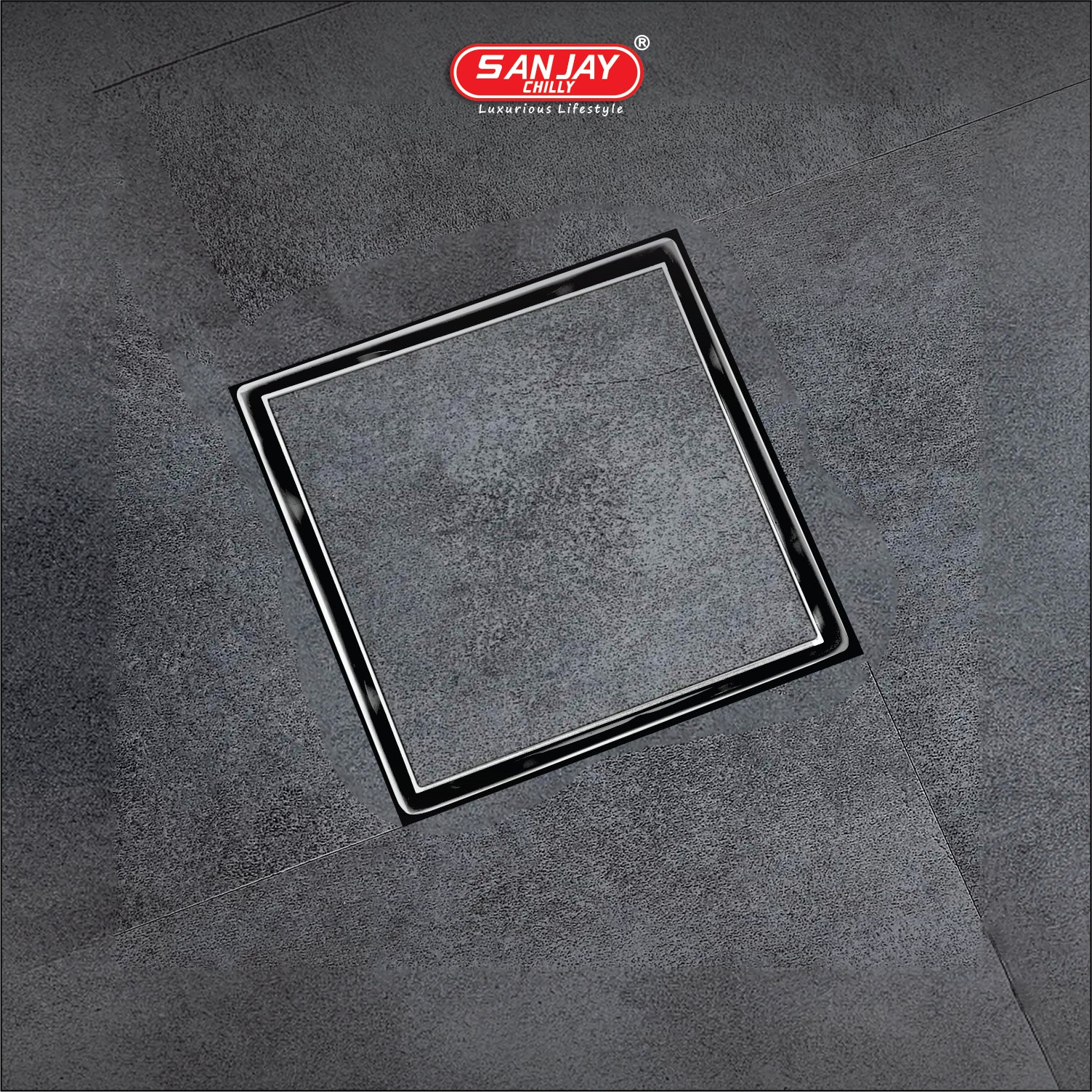 Cleanout Square Marble Drain