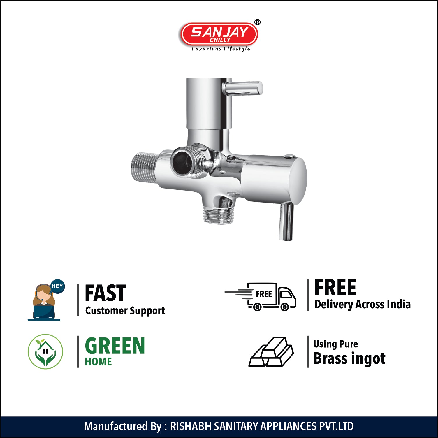 Sanjay Chilly 2 in 1 Angle Valve