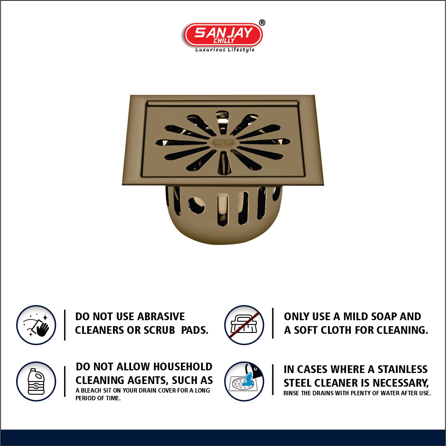 Square Ezee Brushed Bronze