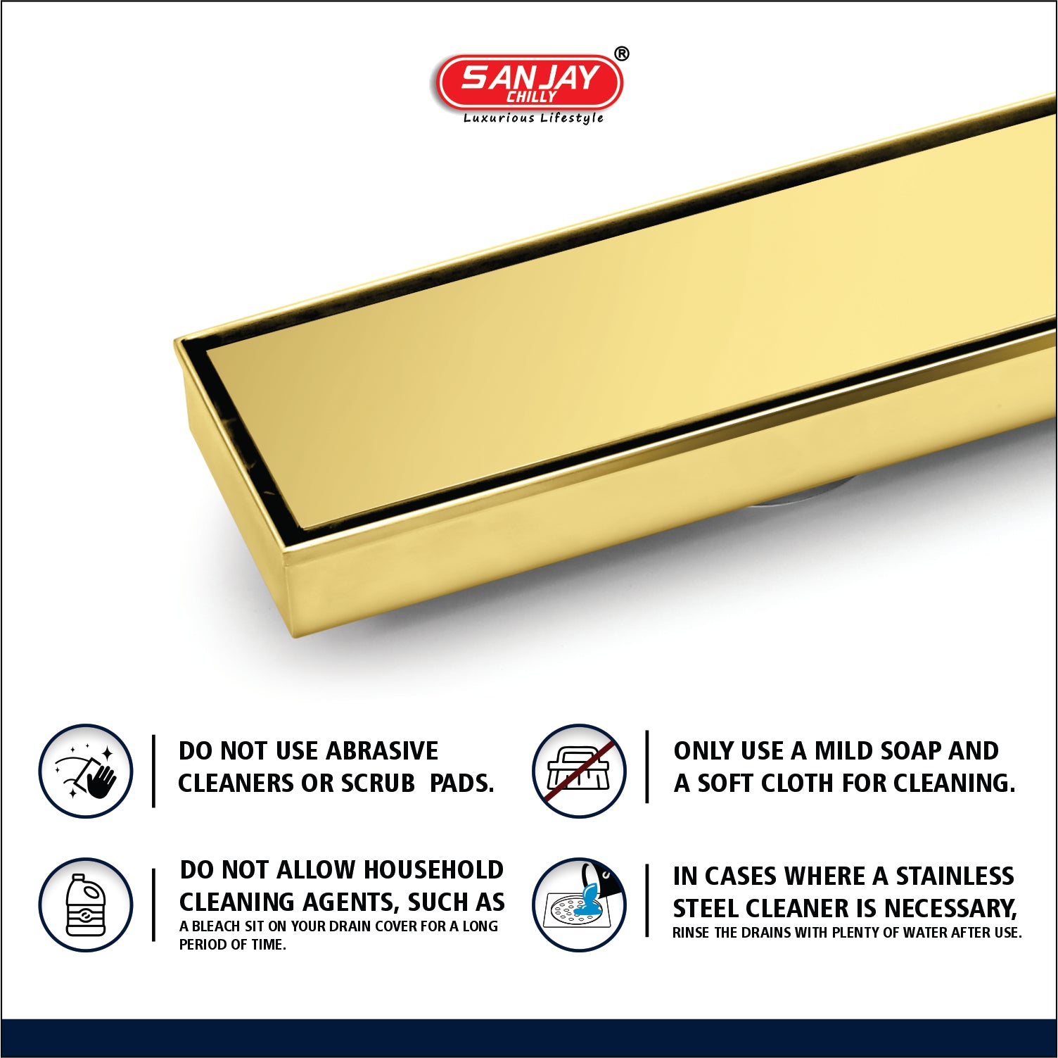 Marble Drainer French Gold