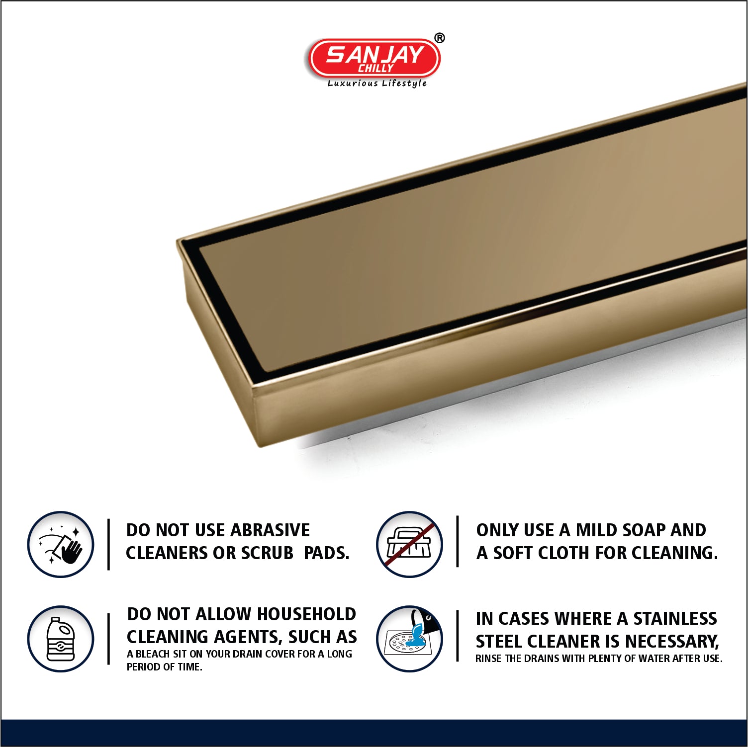 Marble Drainer Brushed Bronze