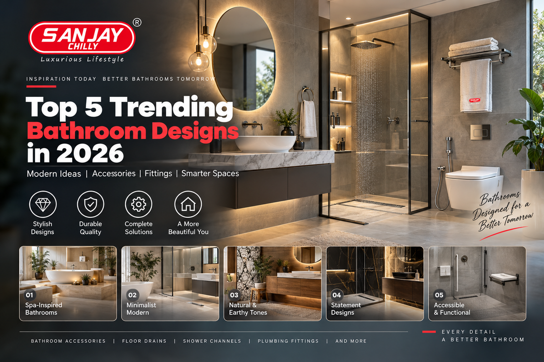 Top 5 Trending Bathroom Designs in 2026: Modern Ideas, Accessories & Fittings