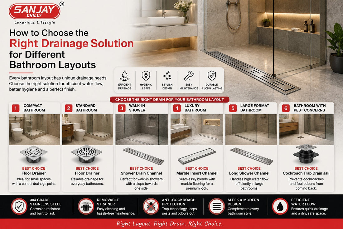 How to Choose the Right Drainage Solution for Different Bathroom Layouts