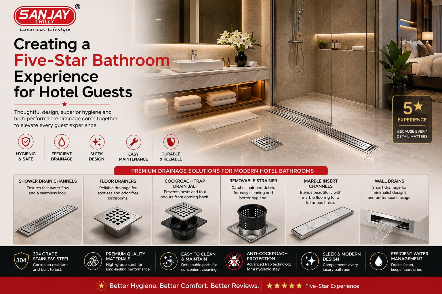Creating a Five-Star Bathroom Experience for Hotel Guests