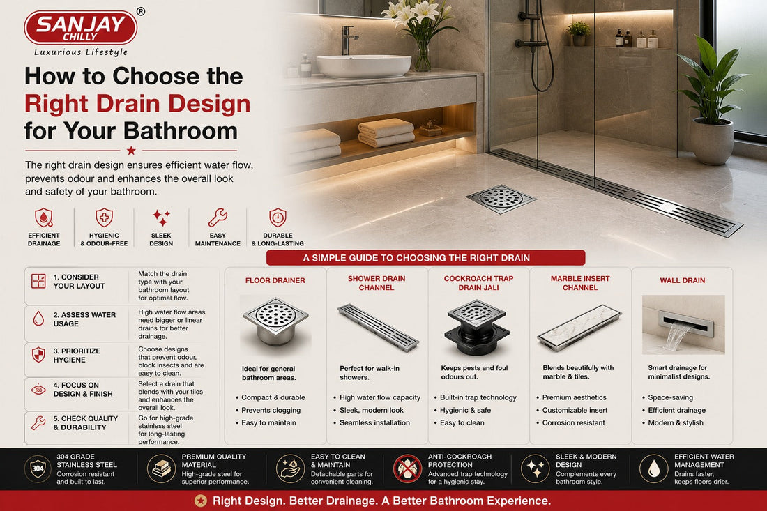 How to Choose the Right Drain Design for Your Bathroom