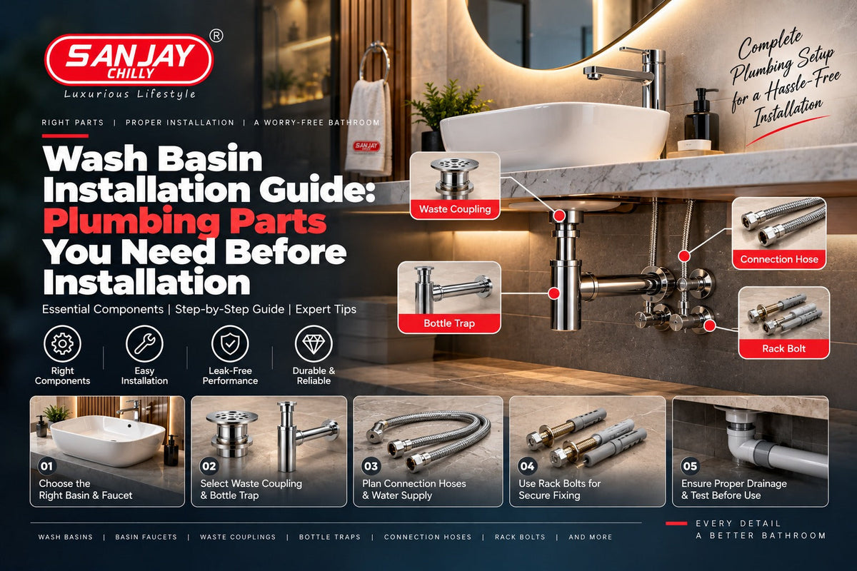 Wash Basin Installation Guide: Plumbing Parts You Need Before Installation
