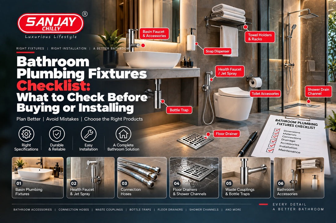 Bathroom Plumbing Fixtures Checklist: What to Check Before Buying or Installing