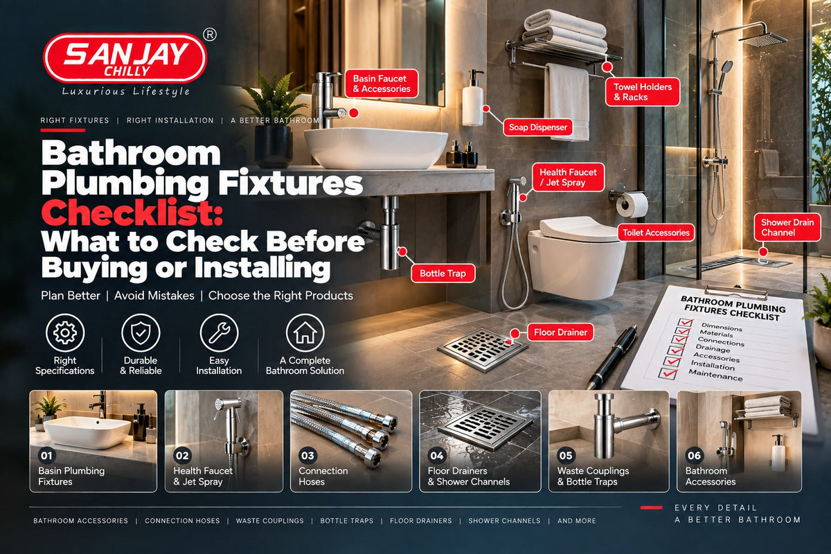 Bathroom Plumbing Fixtures Checklist: What to Check Before Buying or Installing