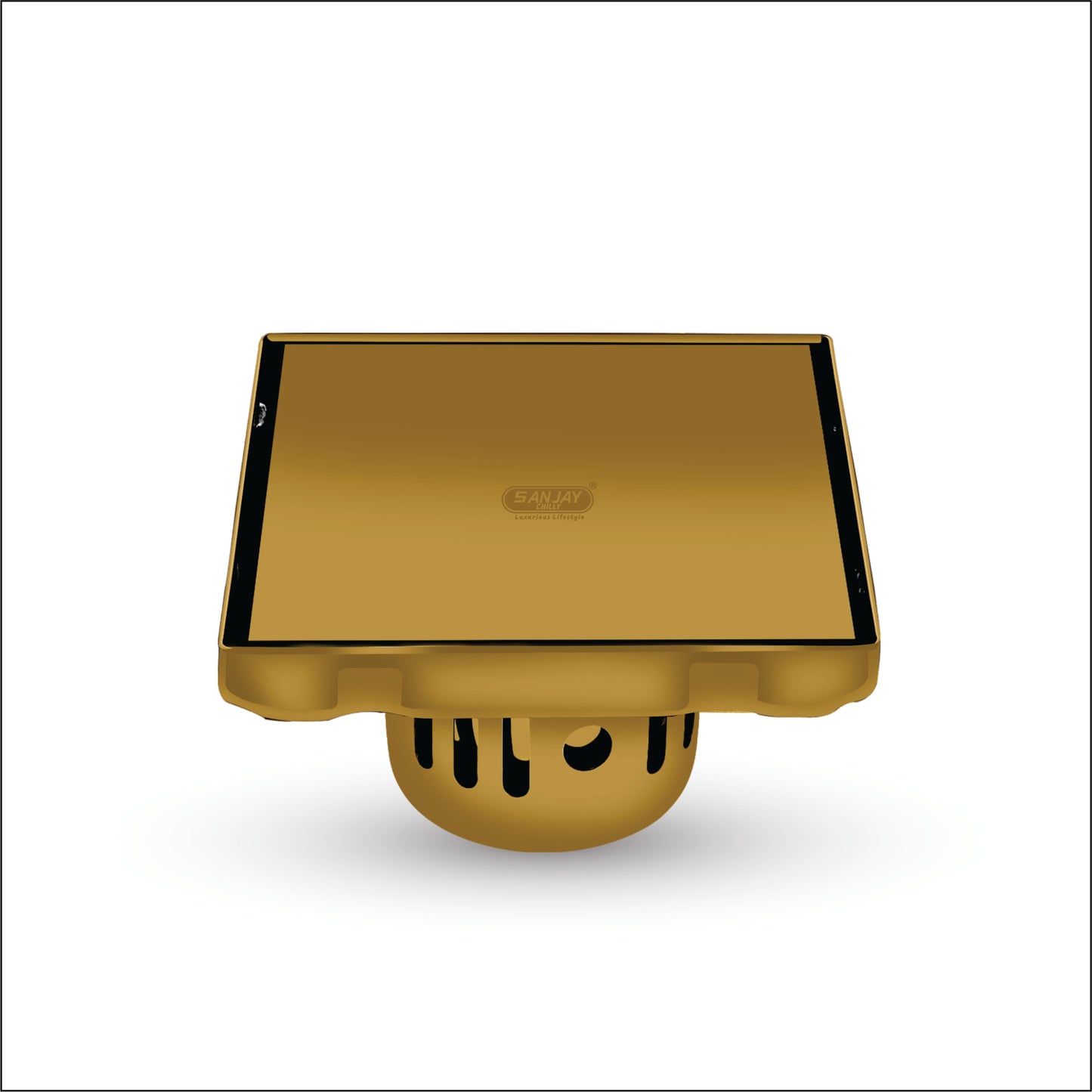 Square Marble Drainer Pure Gold
