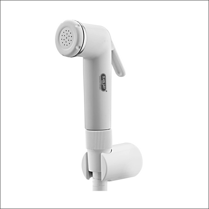 Health Faucet Cuff PVC Body White Colour With Brass Fitting White PVC Hose 1mtr