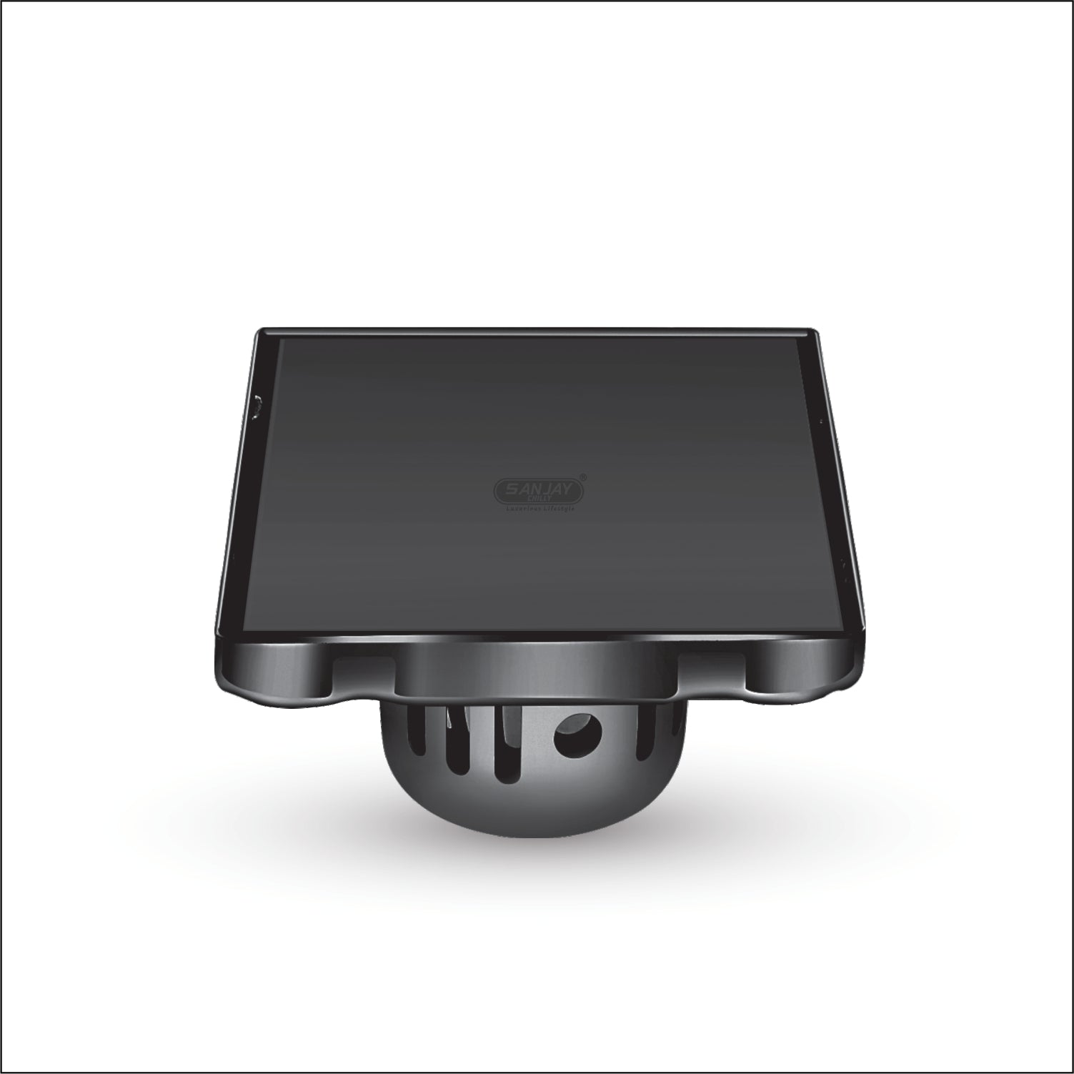 Square Marble Drainer Ultra Black