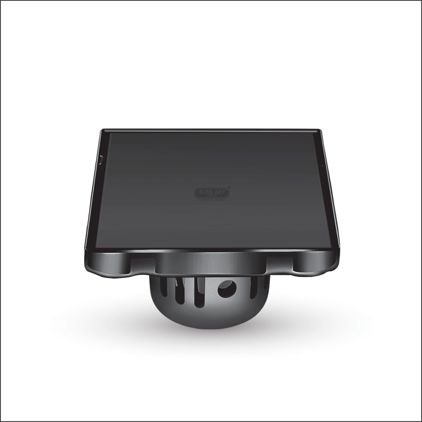 Square Marble Drainer Ultra Black