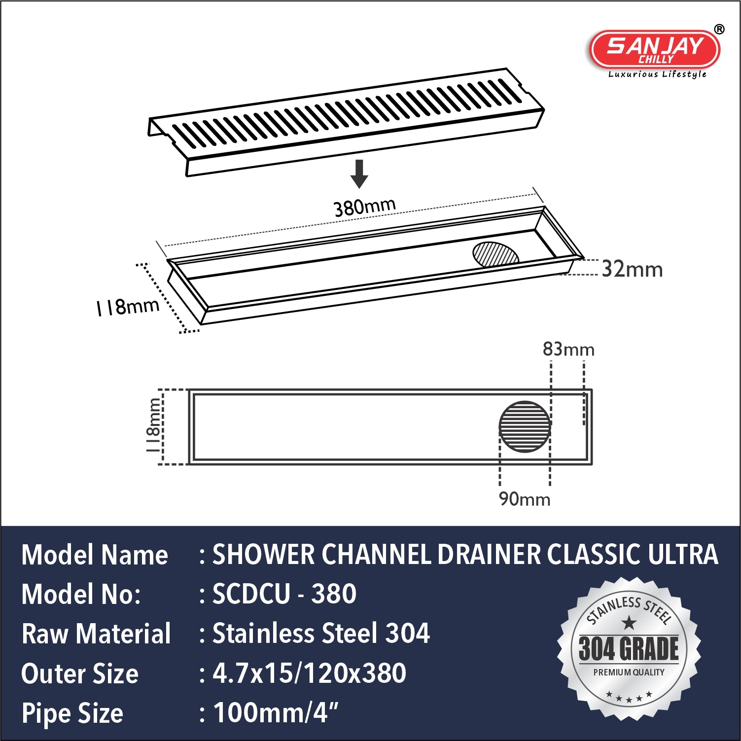Shower Channel Classic Ultra
