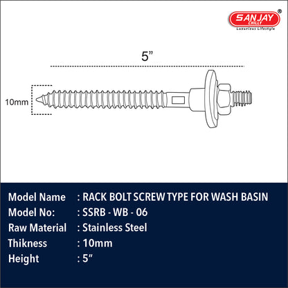 Rack Bolt Screw Type For Wash Basin