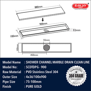 Marble Drainer Pure Gold