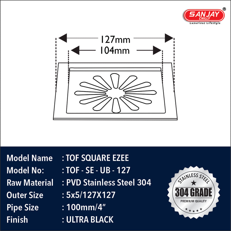 TOF Square Ezee Ultra Black