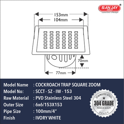 Square Zoom Ivory White