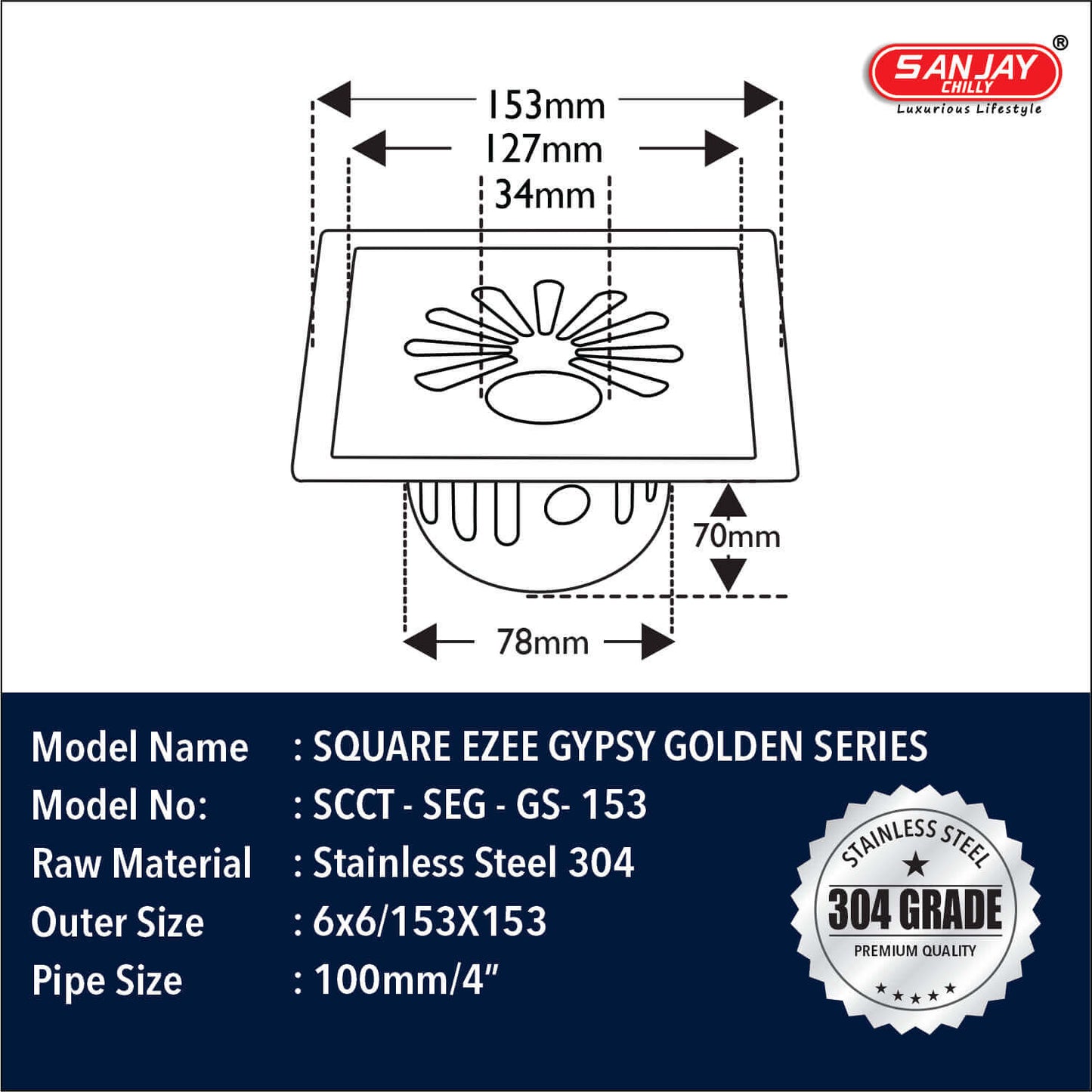 Square Ezee Gypsy Golden Series