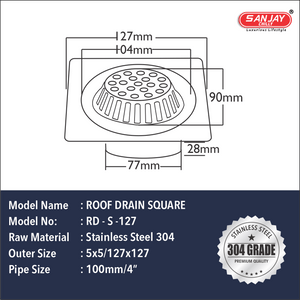 Roof Drain Square
