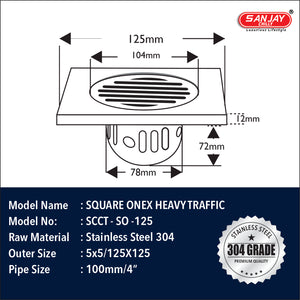 Square Onex With Hidden Lock System