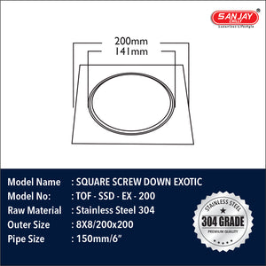 Square Screw Down Exotic
