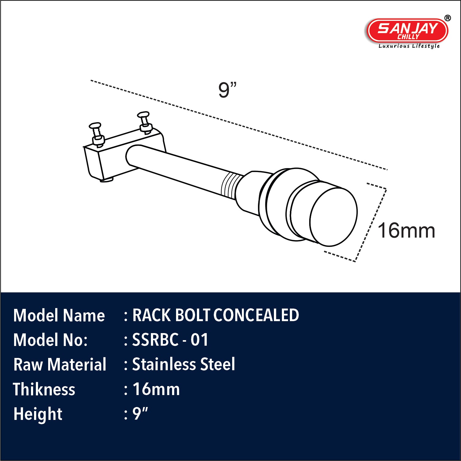 Rack Bolt Concealed 9