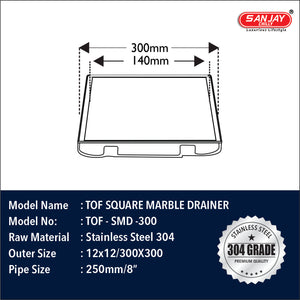 TOF Square Marble Drainer