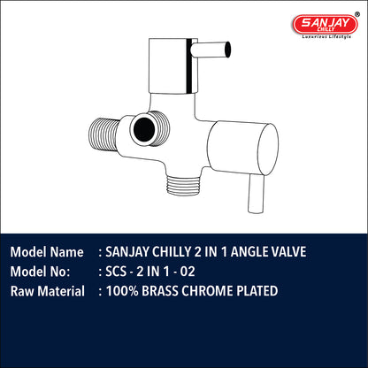 Sanjay Chilly 2 in 1 Angle Valve