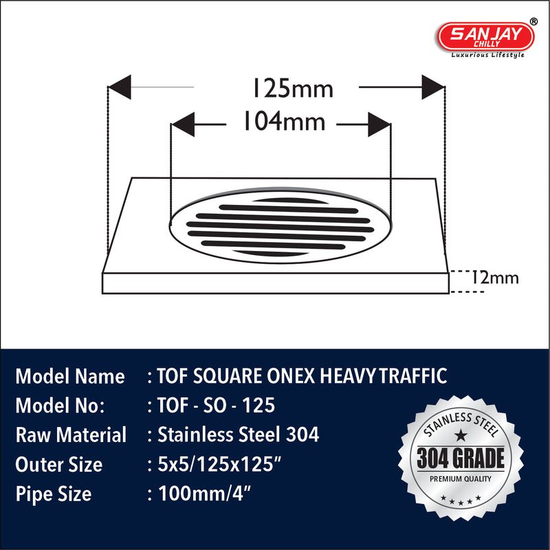 TOF Square Onex With Hidden Lock System