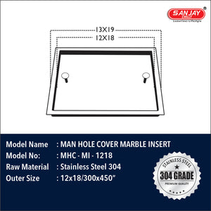 Man Hole Cover Marble Insert