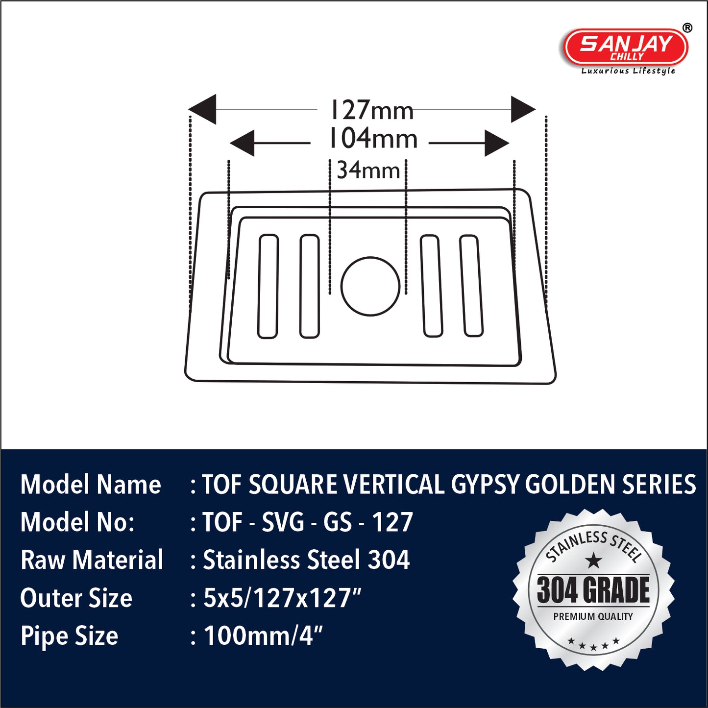 TOF Square Vertical Gypsy Golden Series