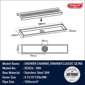 Shower Channel Classic Ultra
