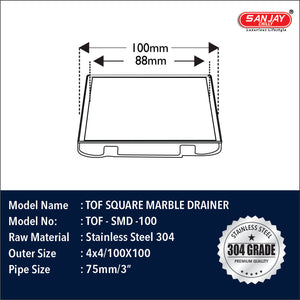 TOF Square Marble Drainer