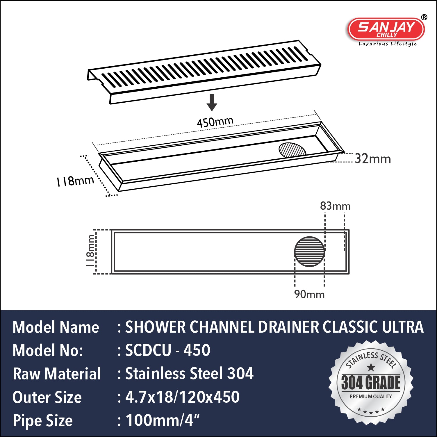 Shower Channel Classic Ultra