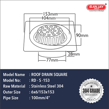 Roof Drain Square