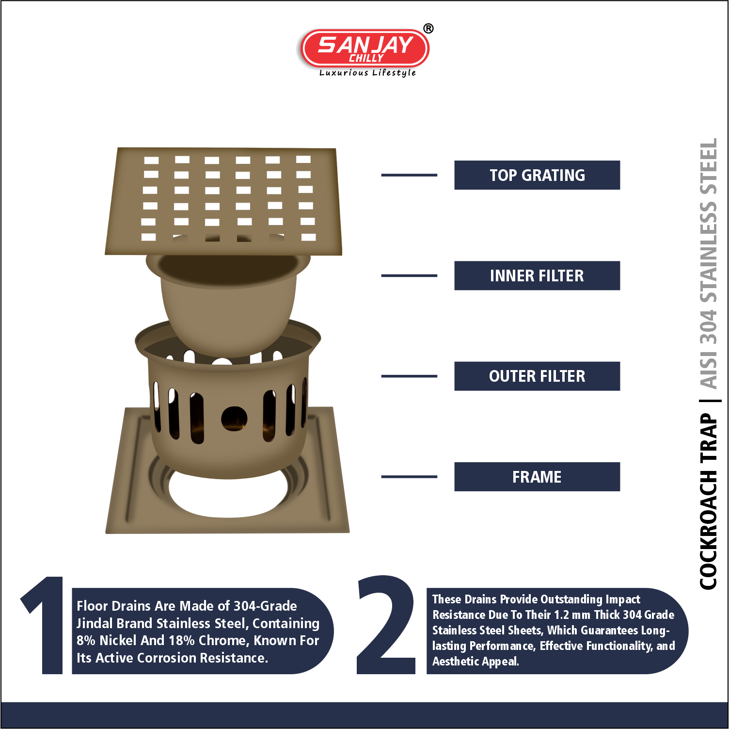 Square Zoom Brushed Bronze