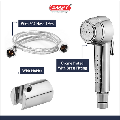 Health Faucet Luxe ABS Body Chrome Plated with brass fittings SS 304 hose 1mtr