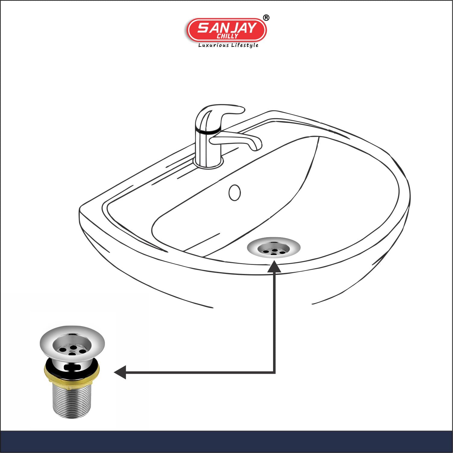 Brass Waste Coupling Half Thread